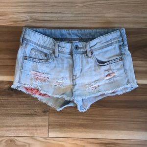 & denim shorts
